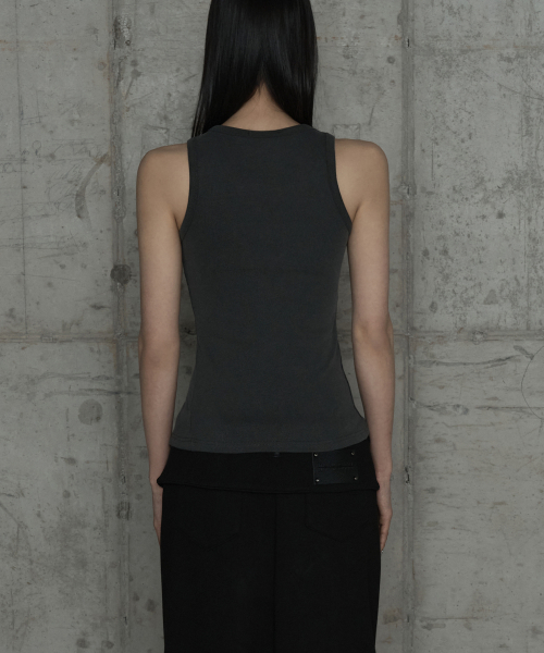 Unbal Panel Open Zipper Point Sleeve (Dark Gray)