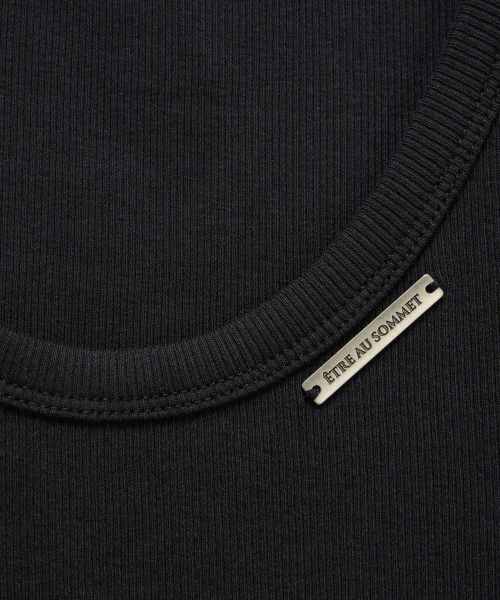Unbal Panel Open Zipper Point Sleeve (Black)