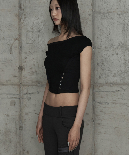Pigment Damage Panel Short Top (Black)