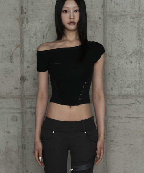 Pigment Damage Panel Short Top (Black)