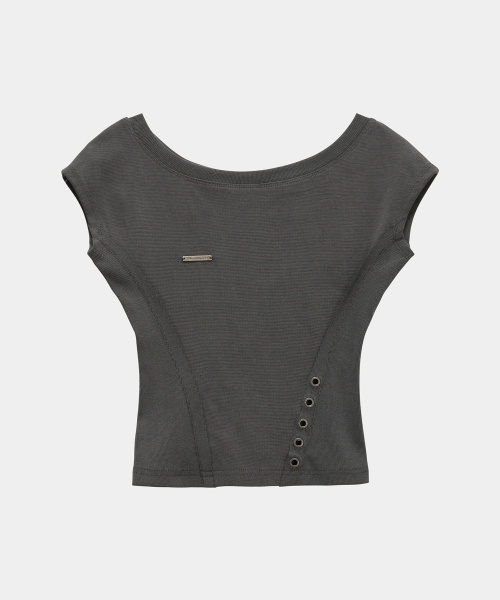 Pigment Damage Panel Short Top (Dark Gray)