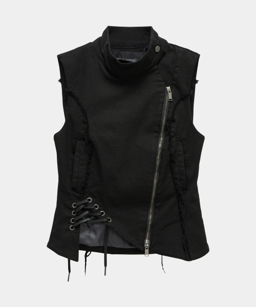 Diagonal Corset Vest (Black)