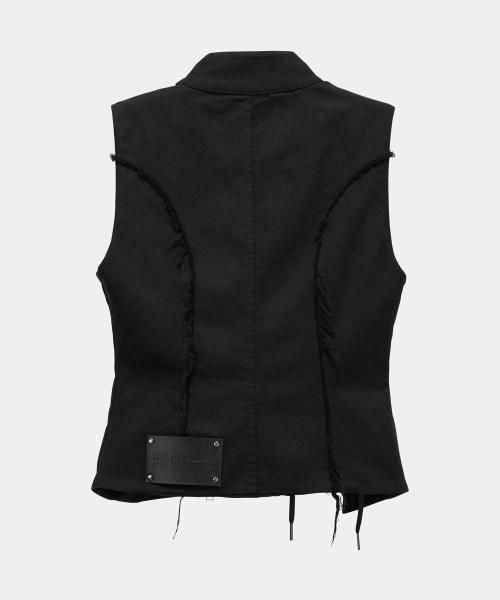 Diagonal Corset Vest (Black)