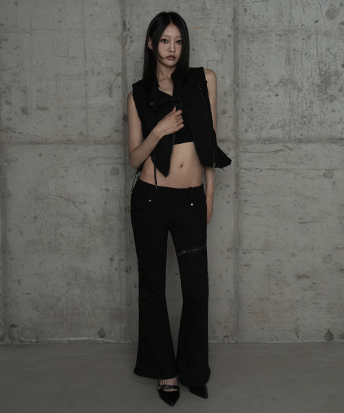 Diagonal Corset Vest (Black)