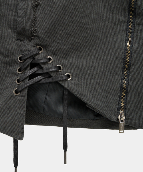 Diagonal Corset Vest (Dark Gray)