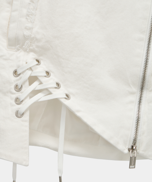 Diagonal Corset Vest (White)