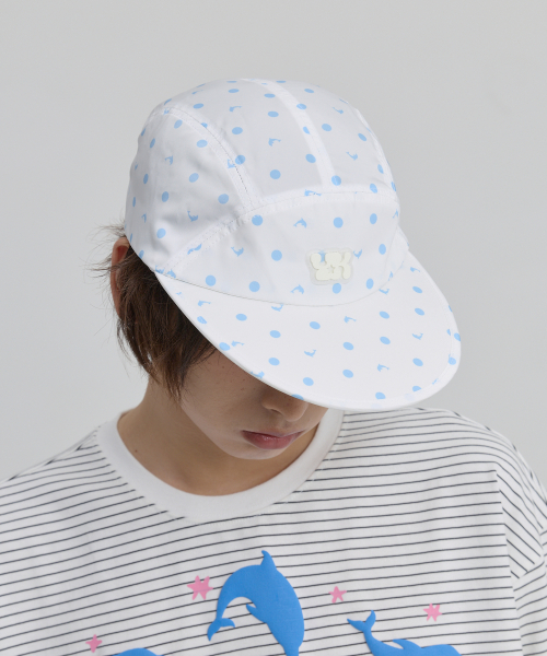 Dolphin Dot Duck Cap WHITE