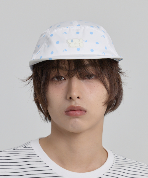 Dolphin Dot Duck Cap WHITE