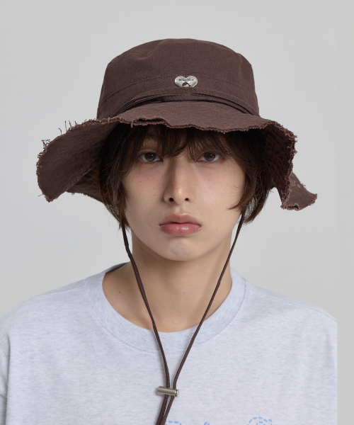 Heart Dolphin Safari Hat BROWN
