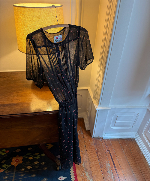 Ann Dress_Black Flower