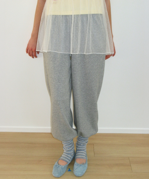 SHEER DOT MESH LAYERED TUNIC TOP WHITE
