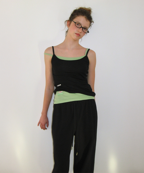 MINI LABEL SLIM SLEEVELESS BLACK