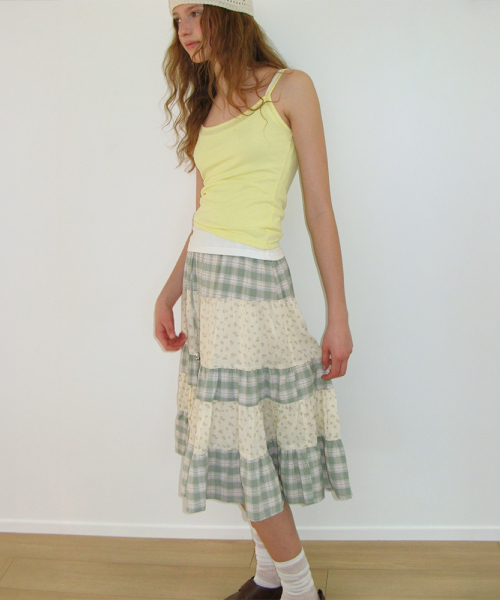 MINI LABEL SLIM SLEEVELESS YELLOW