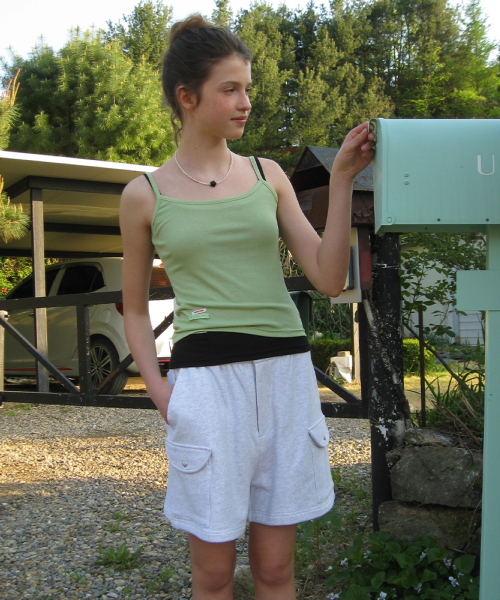 MINI LABEL SLIM SLEEVELESS GREEN