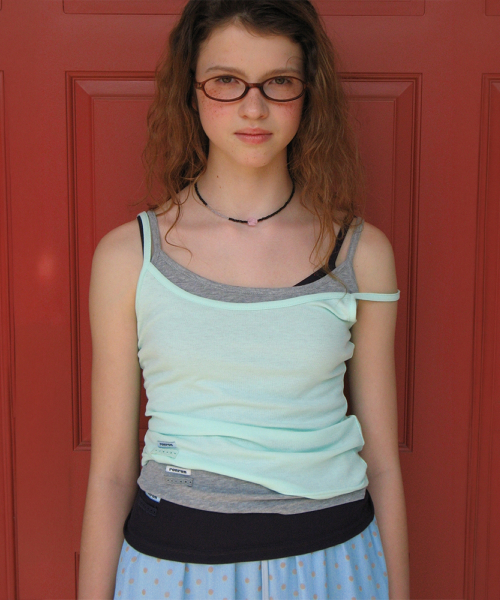 MINI LABEL SLIM SLEEVELESS MINT