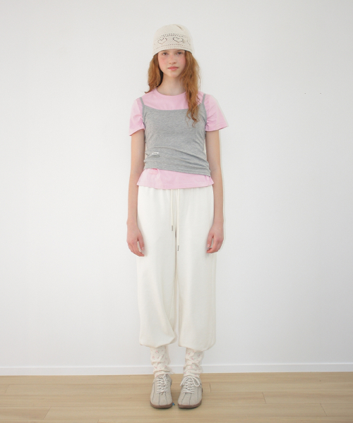 MINI LABEL SLIM SLEEVELESS GREY