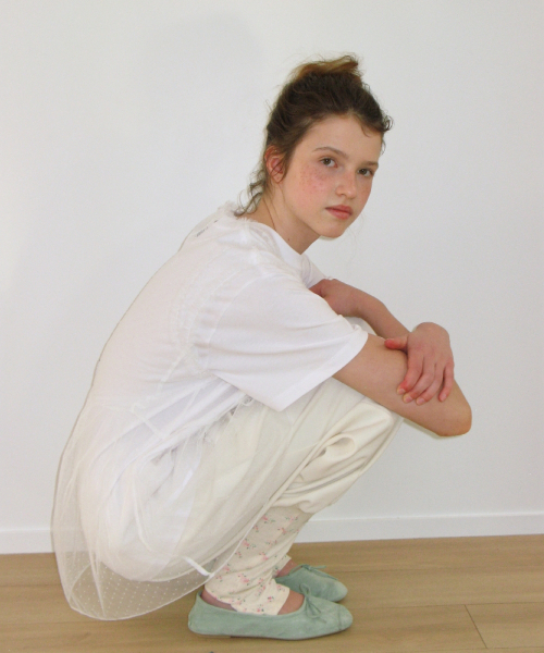 LEG WARMER LAYERED SWEAT PANTS IVORY