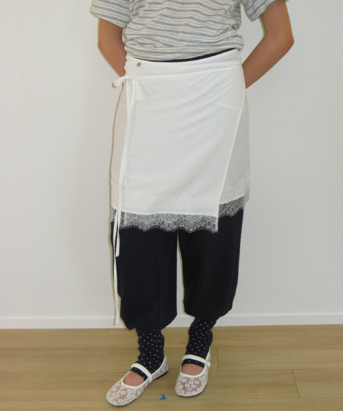 LEG WARMER LAYERED SWEAT PANTS NAVY