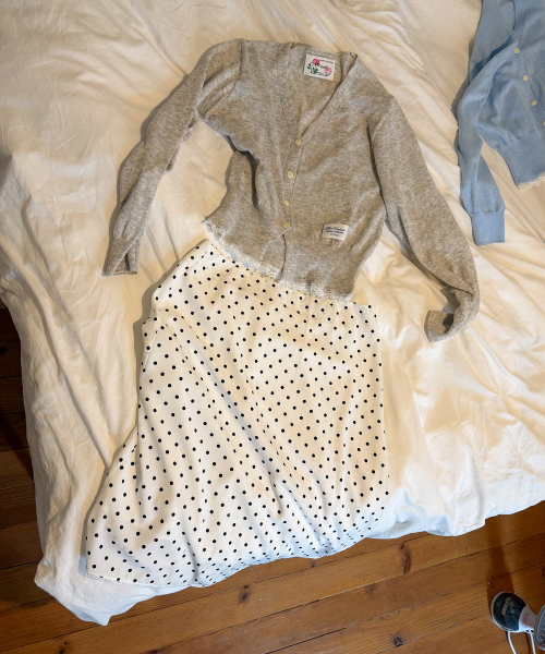 July Skirt_Dot White