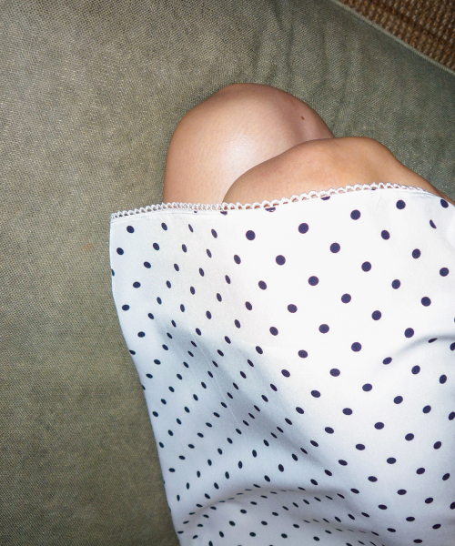 July Skirt_Dot White