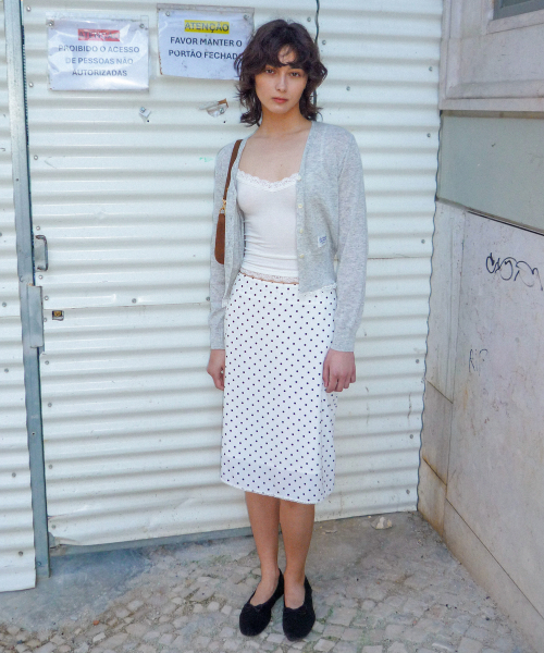 July Skirt_Dot White