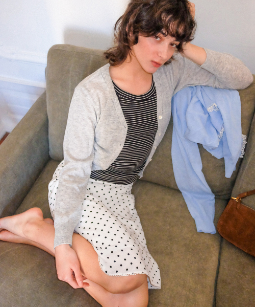 July Skirt_Dot White