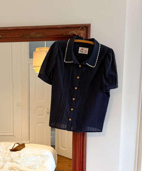 Mori Blouse_Navy
