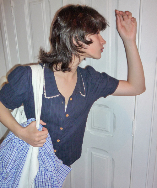 Mori Blouse_Navy