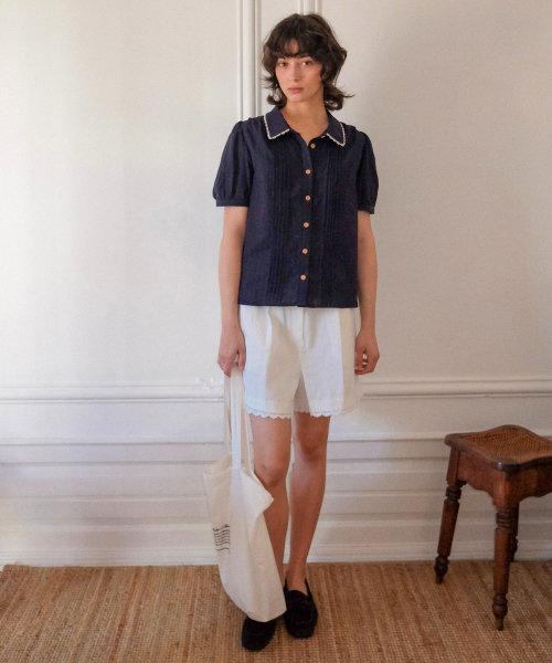 Mori Blouse_Navy