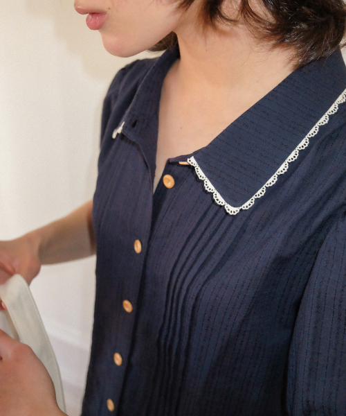 Mori Blouse_Navy