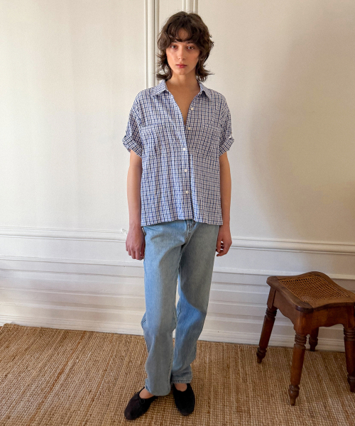 Lay Shirt_Blue Check