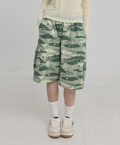 Cargo Bermuda Sweat Pants CAMO