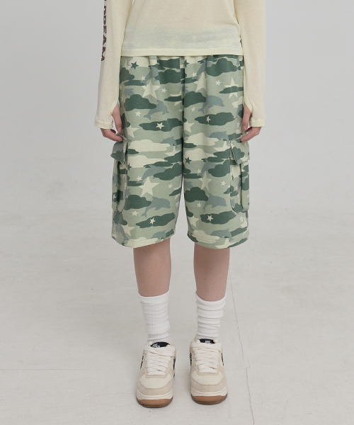 Cargo Bermuda Sweat Pants CAMO