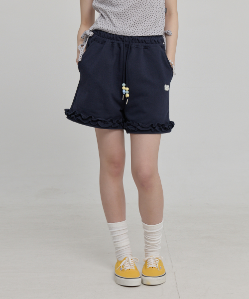 Beads Shirring Short NAVY