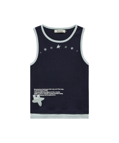 MELLOW DREAM Layered Sleeveless NAVY