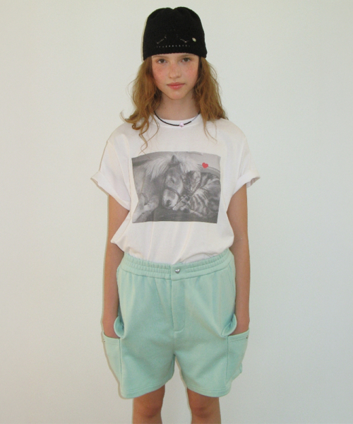 CAT POCKET SWEAT CARGO SHORTS MINT