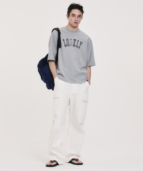 LONELY/LOVELY STRUCTURED T-SHIRT GRAY