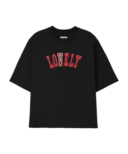 LONELY/LOVELY STRUCTURED T-SHIRT BLACK