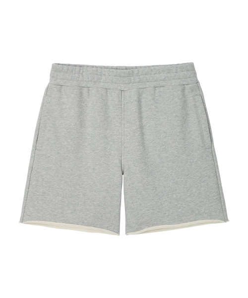COLLEGE LOGO SWEAT SHORTS GRAY