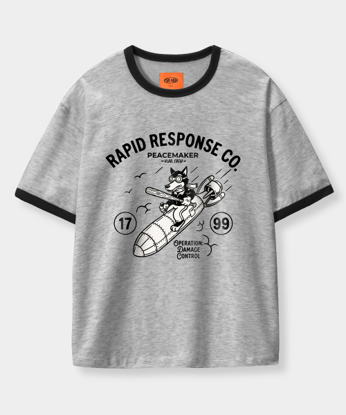 VLAD VINTAGE PEACEMAKER RINGER SHORT SLEEVE T-SHIRT_4 COLOR