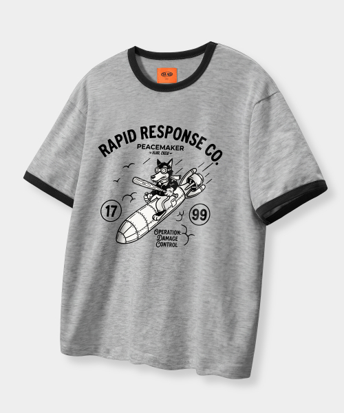 VLAD VINTAGE PEACEMAKER RINGER SHORT SLEEVE T-SHIRT_4 COLOR