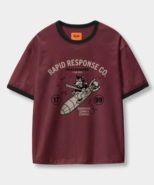 VLAD VINTAGE PEACEMAKER RINGER SHORT SLEEVE T-SHIRT_4 COLOR