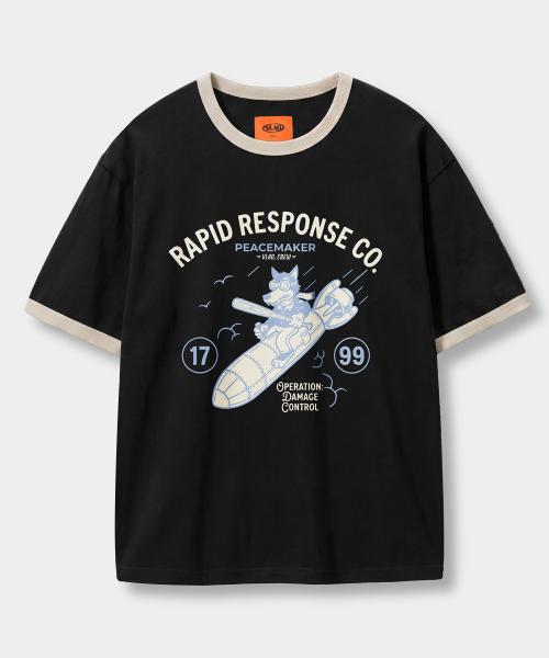 VLAD VINTAGE PEACEMAKER RINGER SHORT SLEEVE T-SHIRT_4 COLOR