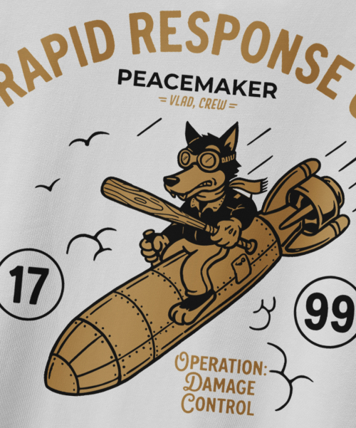 VLAD VINTAGE PEACEMAKER RINGER SHORT SLEEVE T-SHIRT_4 COLOR