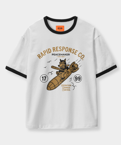 VLAD VINTAGE PEACEMAKER RINGER SHORT SLEEVE T-SHIRT_4 COLOR