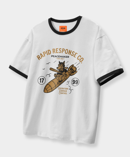 VLAD VINTAGE PEACEMAKER RINGER SHORT SLEEVE T-SHIRT_4 COLOR