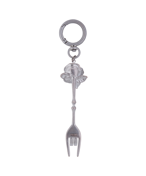 SY ROSE FORK KEYRING(SILVER)