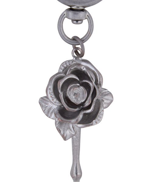 SY ROSE FORK KEYRING(SILVER)