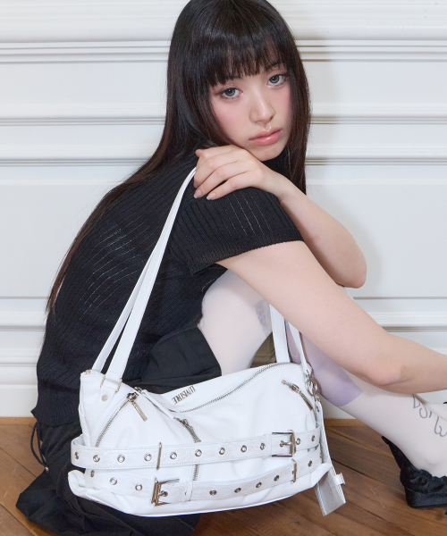 SY ROSE BELT SHOULDER BAG(WHITE)