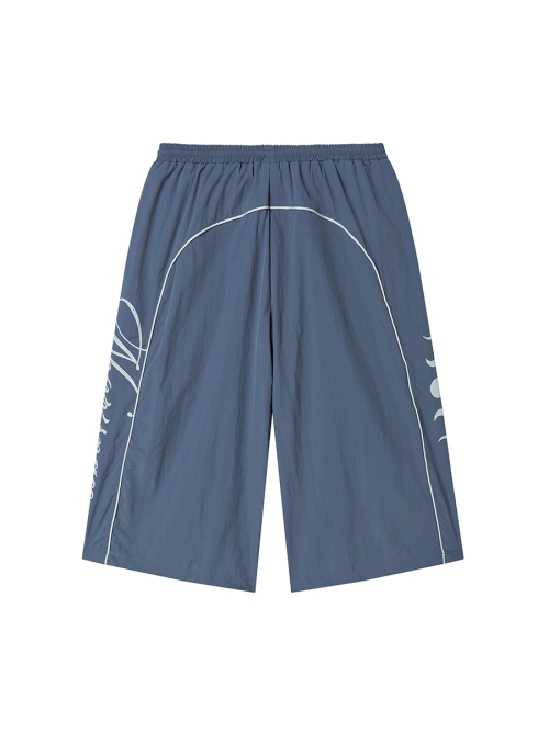 LINE HALF PANTS BLUE